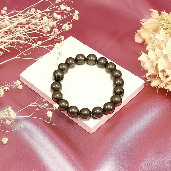 Brown Goldstone Beaded Bracelet.